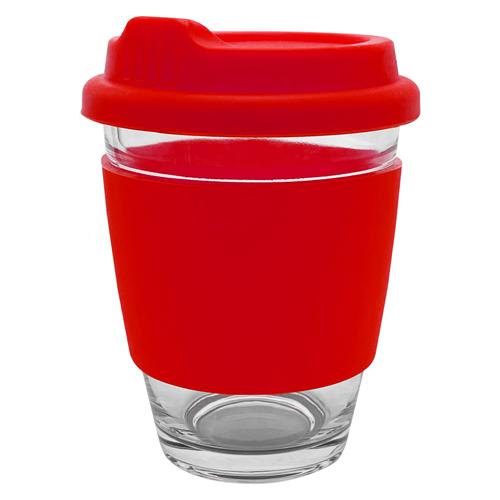 EK012 玻璃咖啡杯340ML-硅胶带