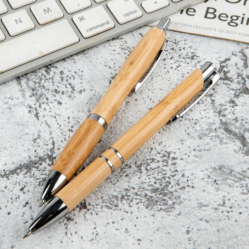 BP003-竹木环保笔可降解签字笔中性笔广告笔可印刷logo现货小单批量快速发货