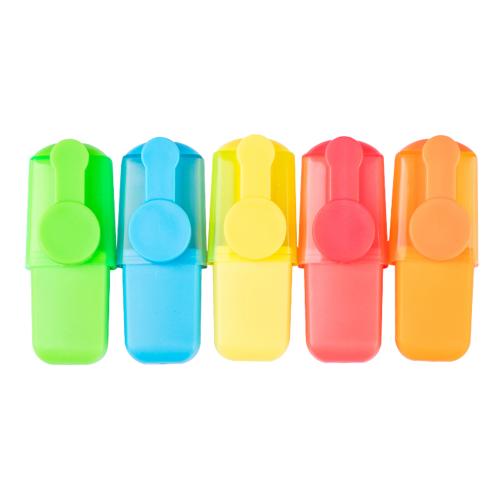 HL006-彩色5色糖果盒荧光笔记号笔创意儿童学生学校企业办公礼品可印刷logo现货小单批量快速发货