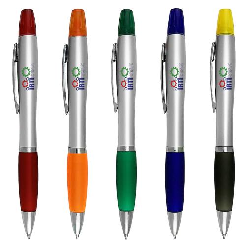 HL013-多色塑料笔两用触控荧光笔记号笔圆珠笔可印刷LOGO可印刷logo现货...