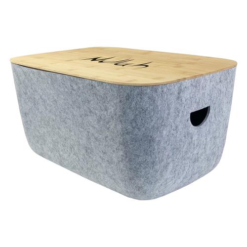 KIT003   竹盖毛毡储物箱